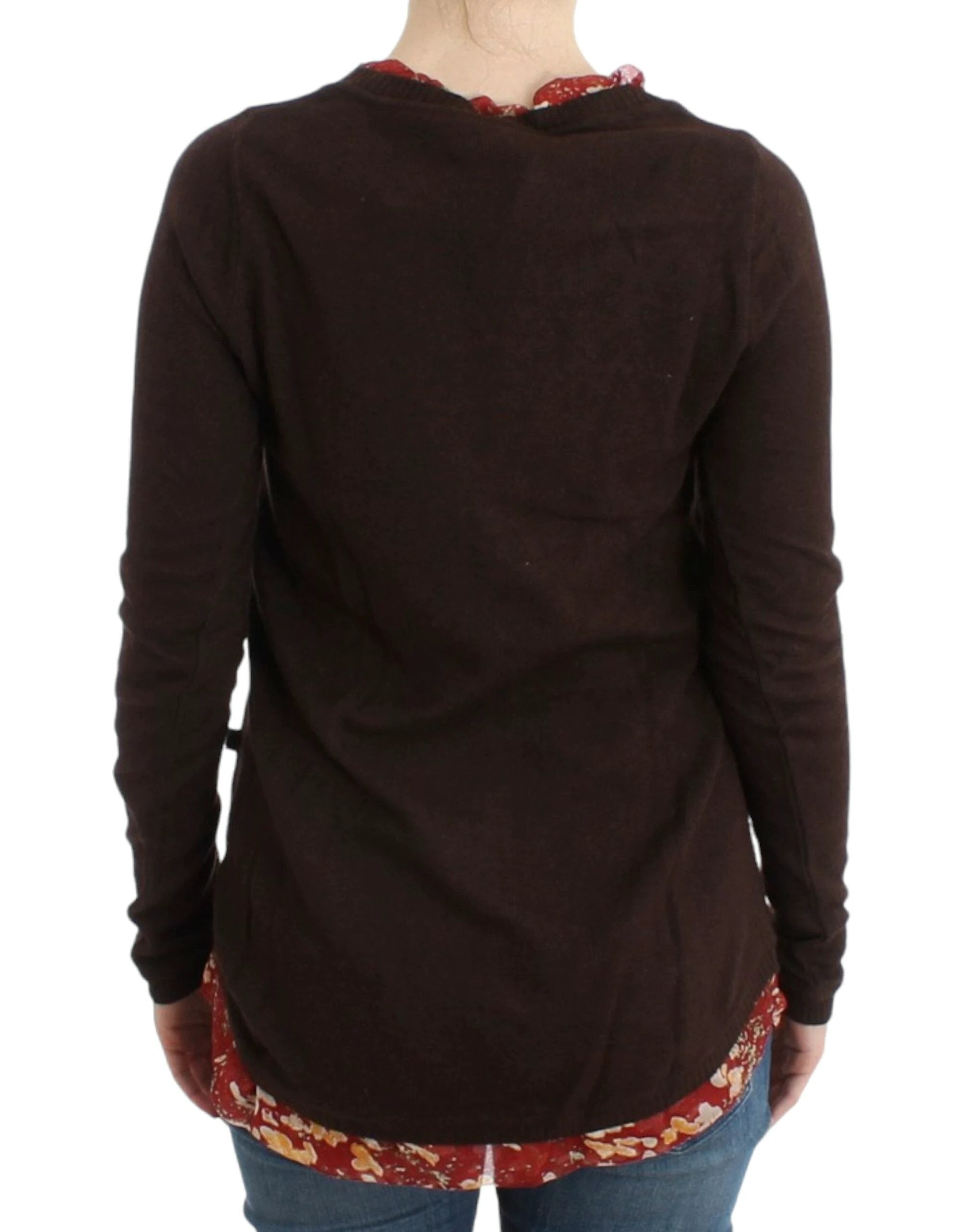 Cavalli Brown crewneck sweater by Cavalli