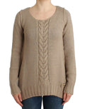 Cavalli Beige knitted wool sweater by Cavalli
