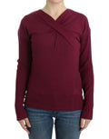 Cavalli Purple knitted wool sweater by Cavalli
