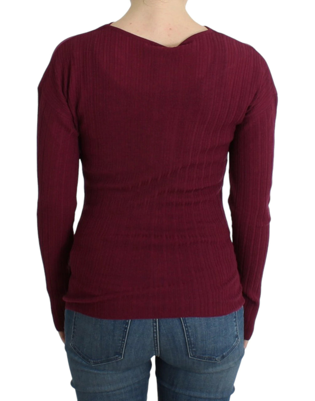 Cavalli Purple knitted wool sweater by Cavalli