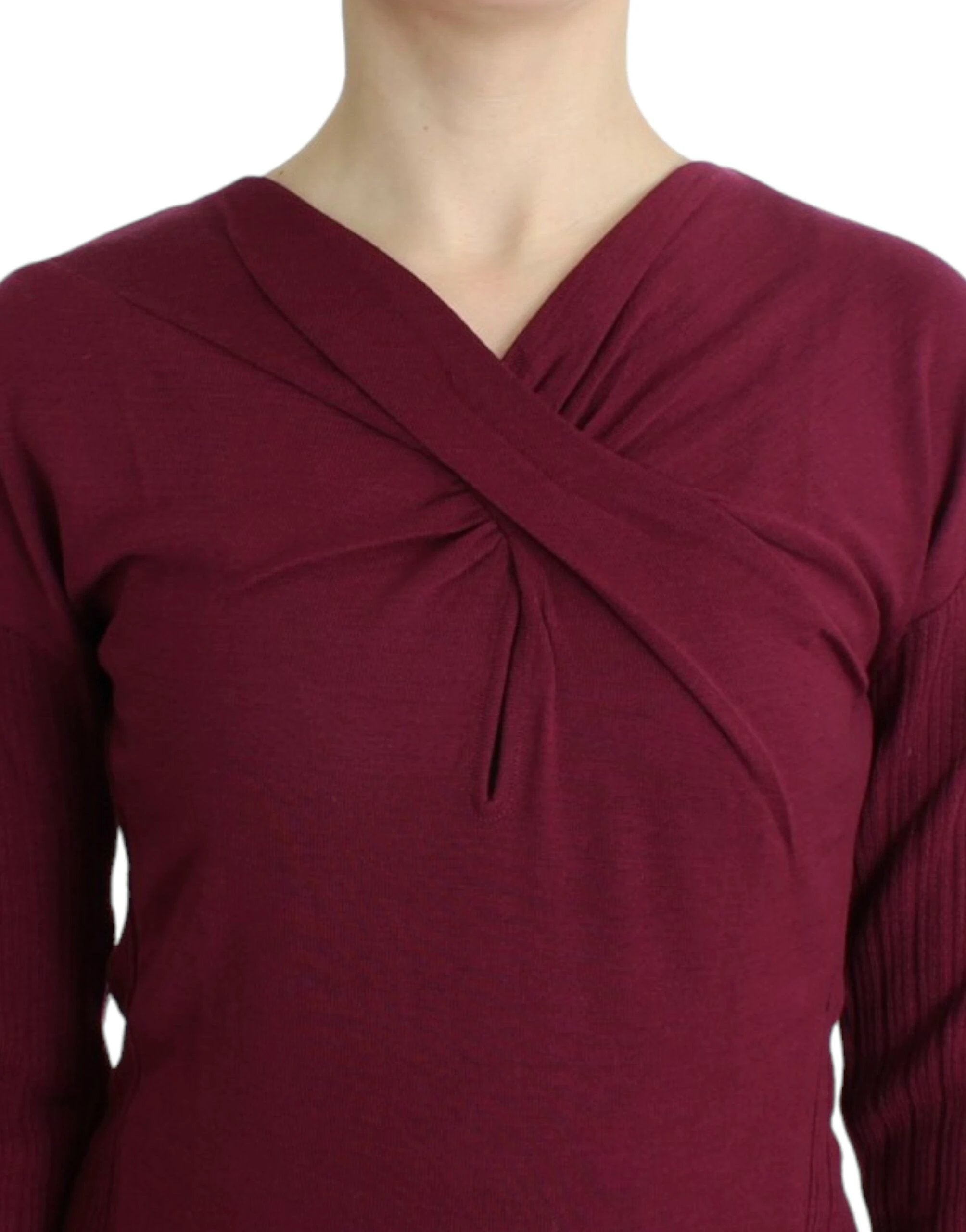 Cavalli Purple knitted wool sweater by Cavalli