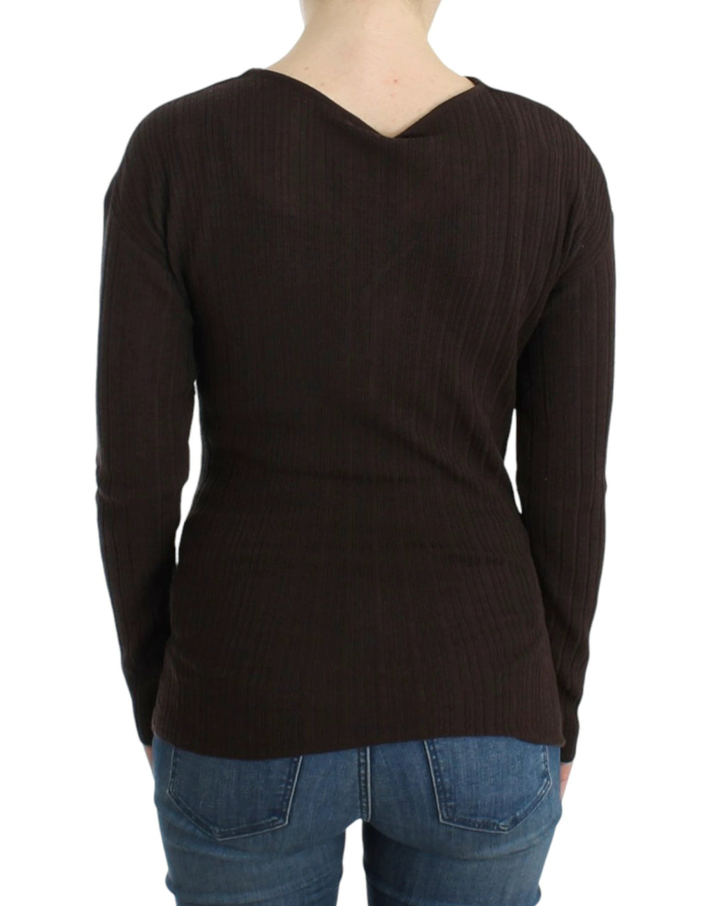 Cavalli Brown knitted wool sweater by Cavalli