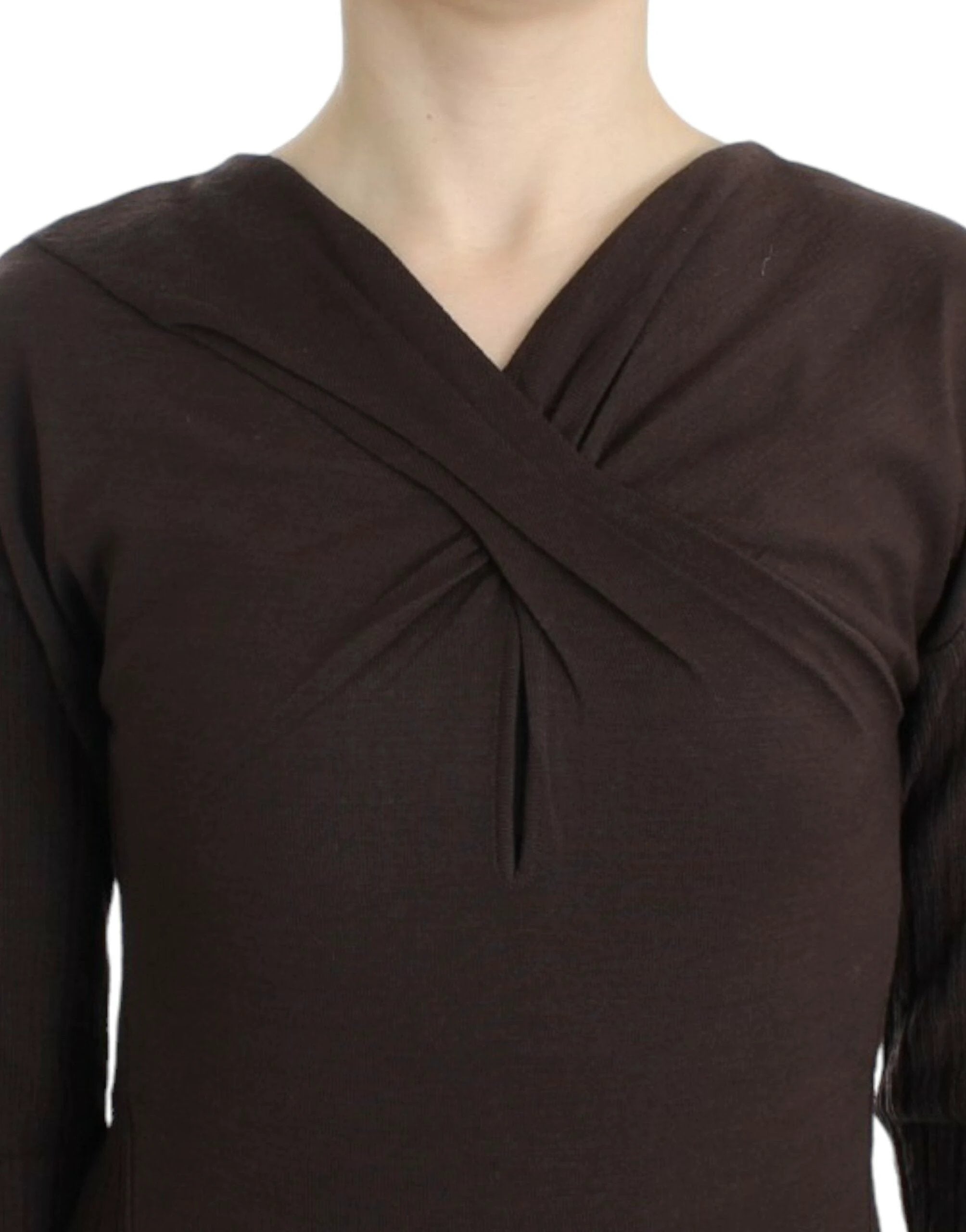 Cavalli Brown knitted wool sweater by Cavalli