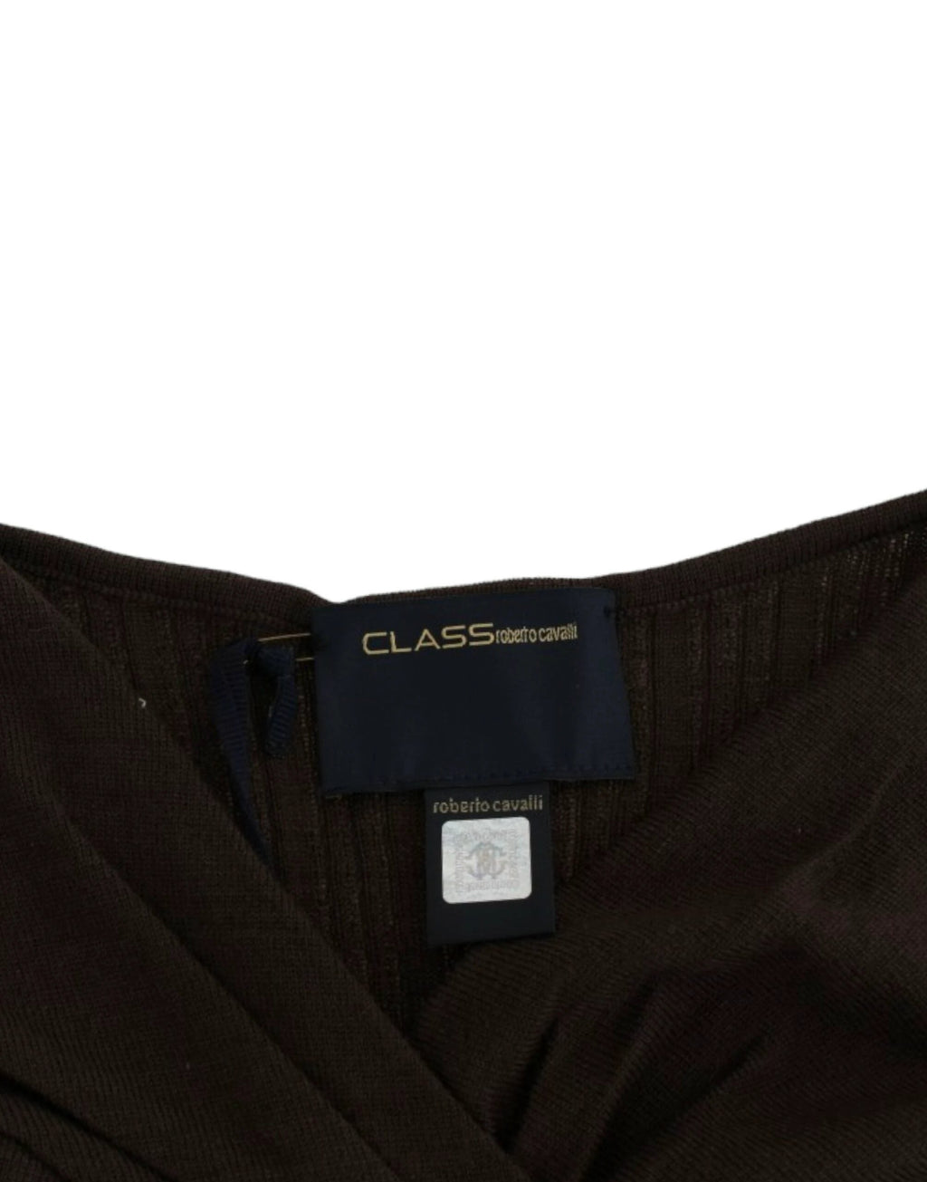 Cavalli Brown knitted wool sweater by Cavalli