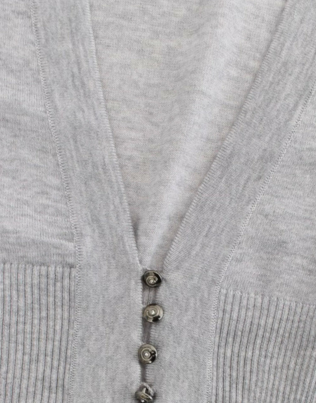 Cavalli Gray cropped wool cardigan by Cavalli