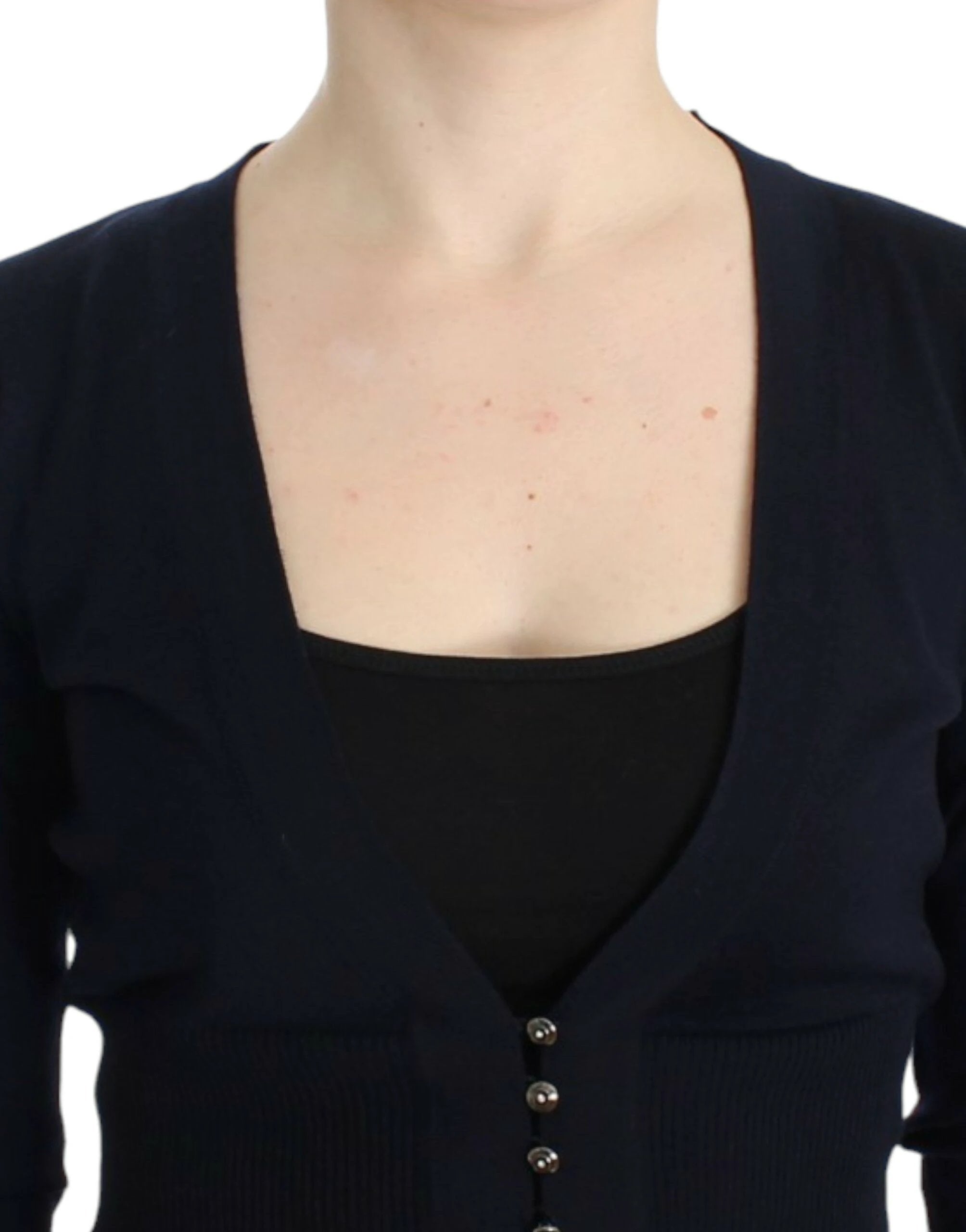 Cavalli Black cropped wool cardigan by Cavalli