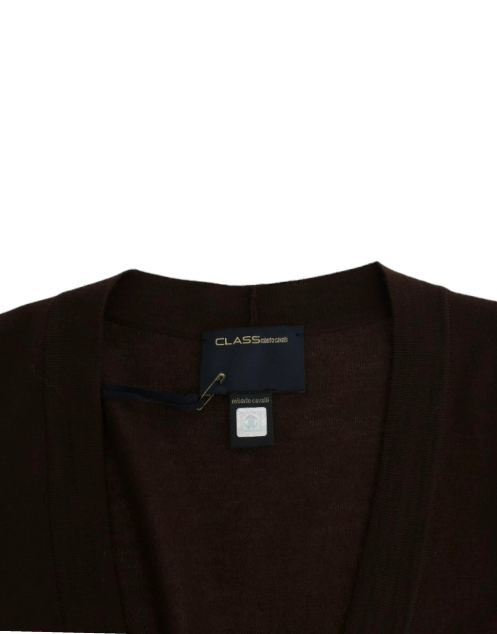 Cavalli Brown cropped wool cardigan by Cavalli