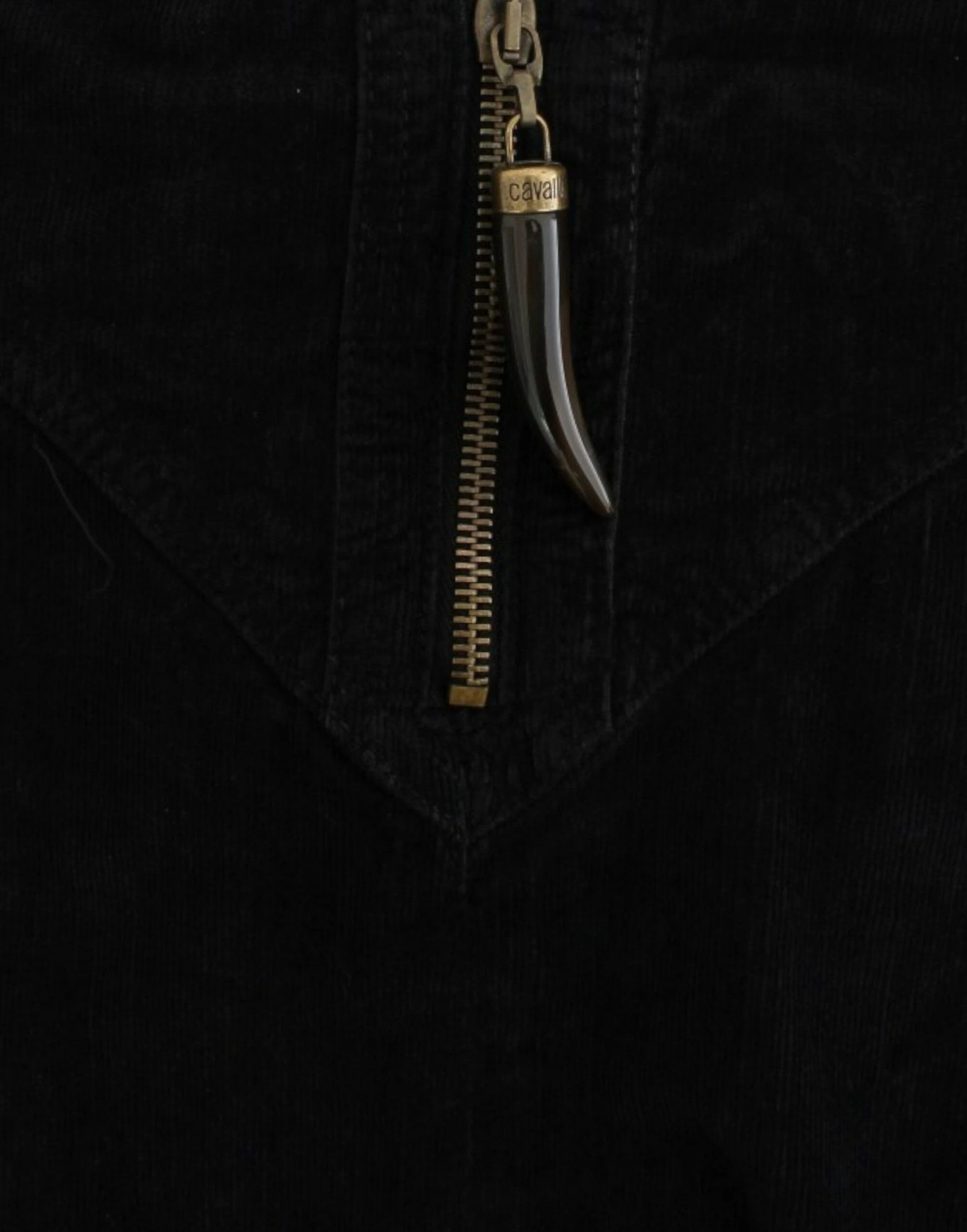 Cavalli Black Corduroy Pencil Skirt by Cavalli