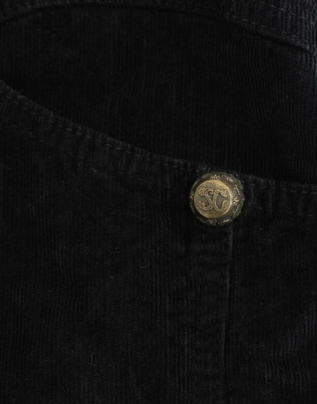 Cavalli Black Corduroy Pencil Skirt by Cavalli