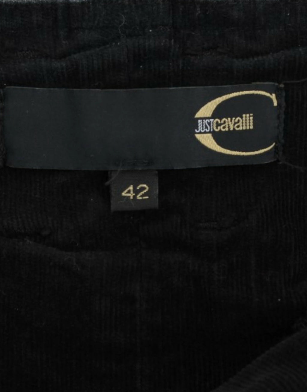 Cavalli Black Corduroy Pencil Skirt by Cavalli