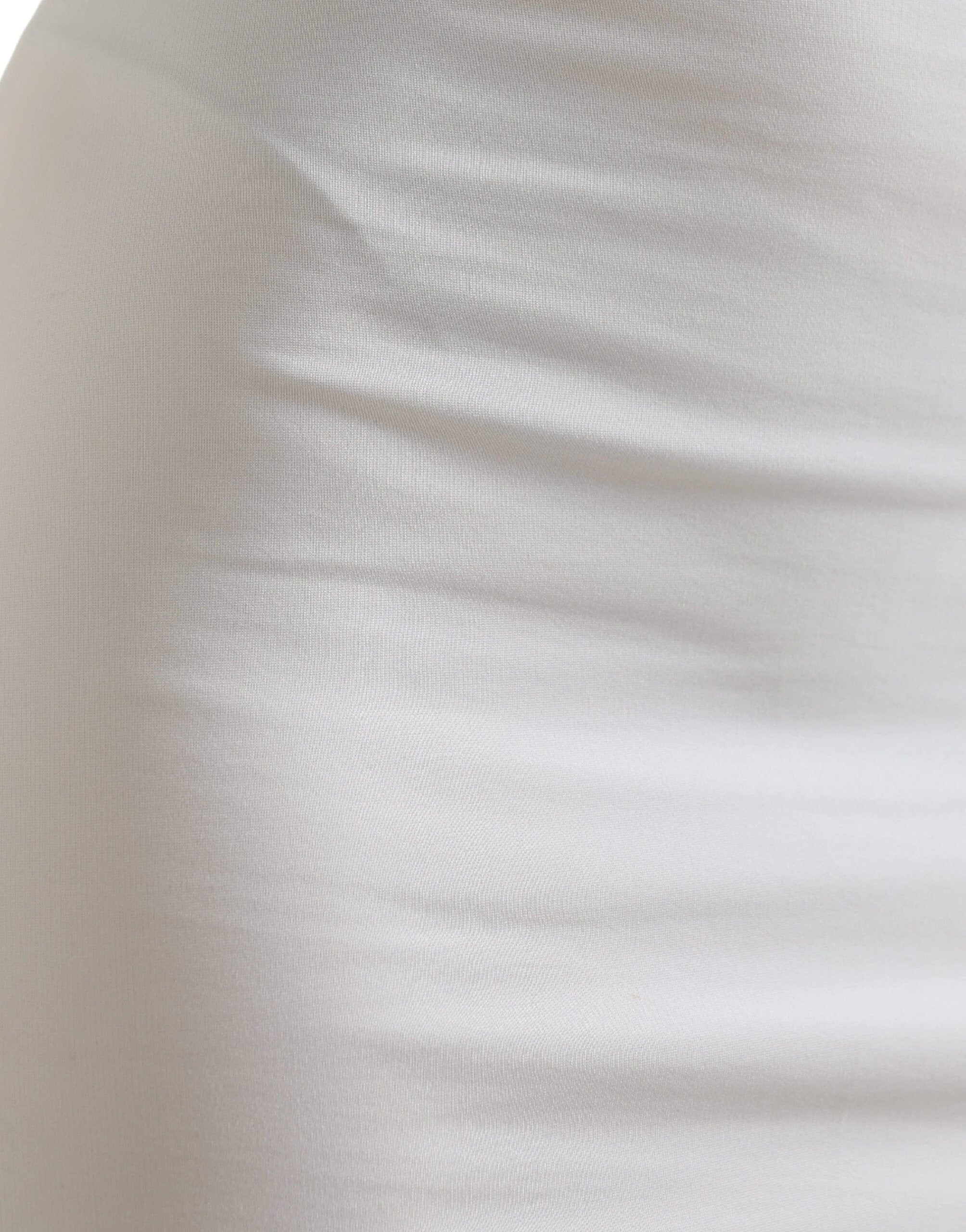 Dolce & Gabbana White Viscose High Waist Pencil Cut Mini Skirt by Dolce & Gabbana