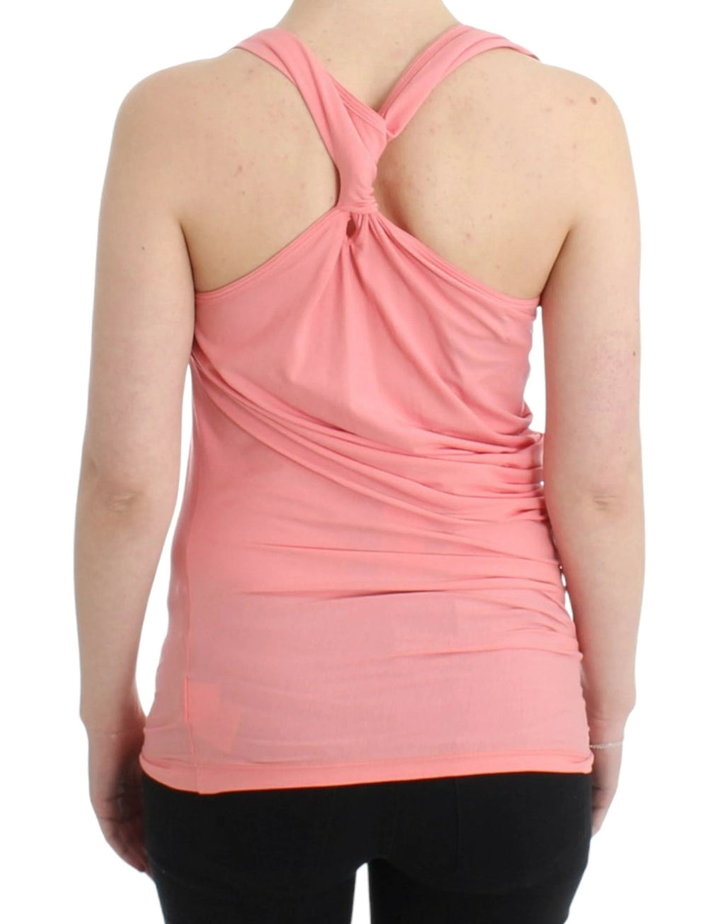 Cavalli Pink cotton tank top by Cavalli