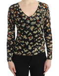 Cavalli Multicolor v-neck wool jumper by Cavalli