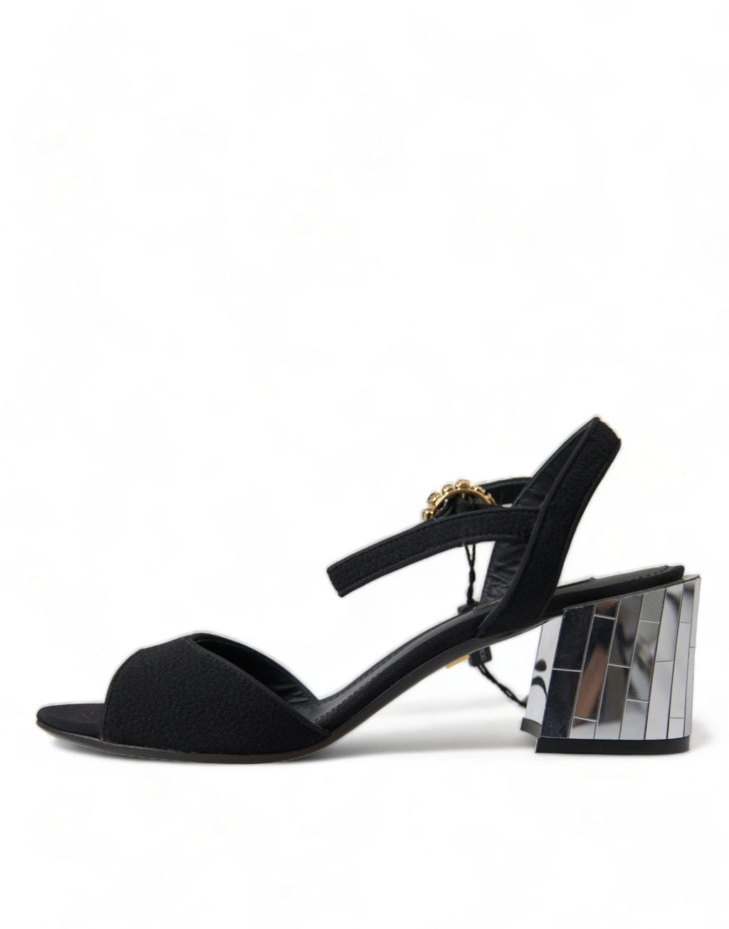 Dolce & Gabbana Black Crystals Ankle Strap Sandals Shoes by Dolce & Gabbana