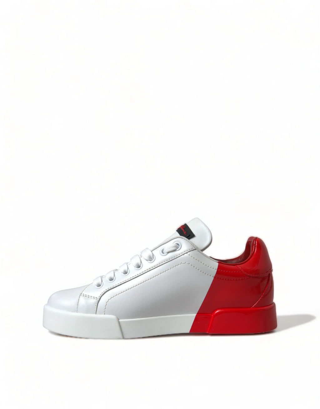 Dolce & Gabbana White Red Lace Up Womens Low Top Sneakers Shoes by Dolce & Gabbana