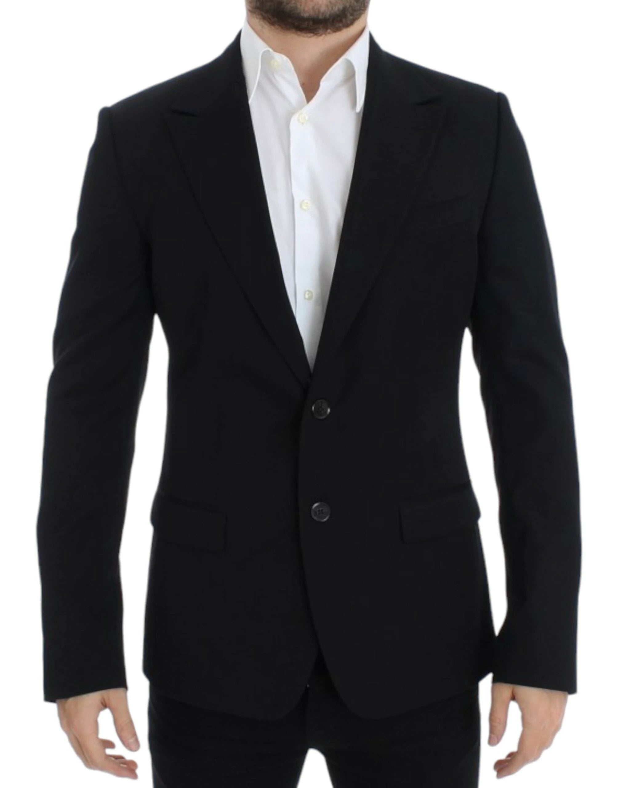 Dolce & Gabbana Black wool slim fit blazer by Dolce & Gabbana