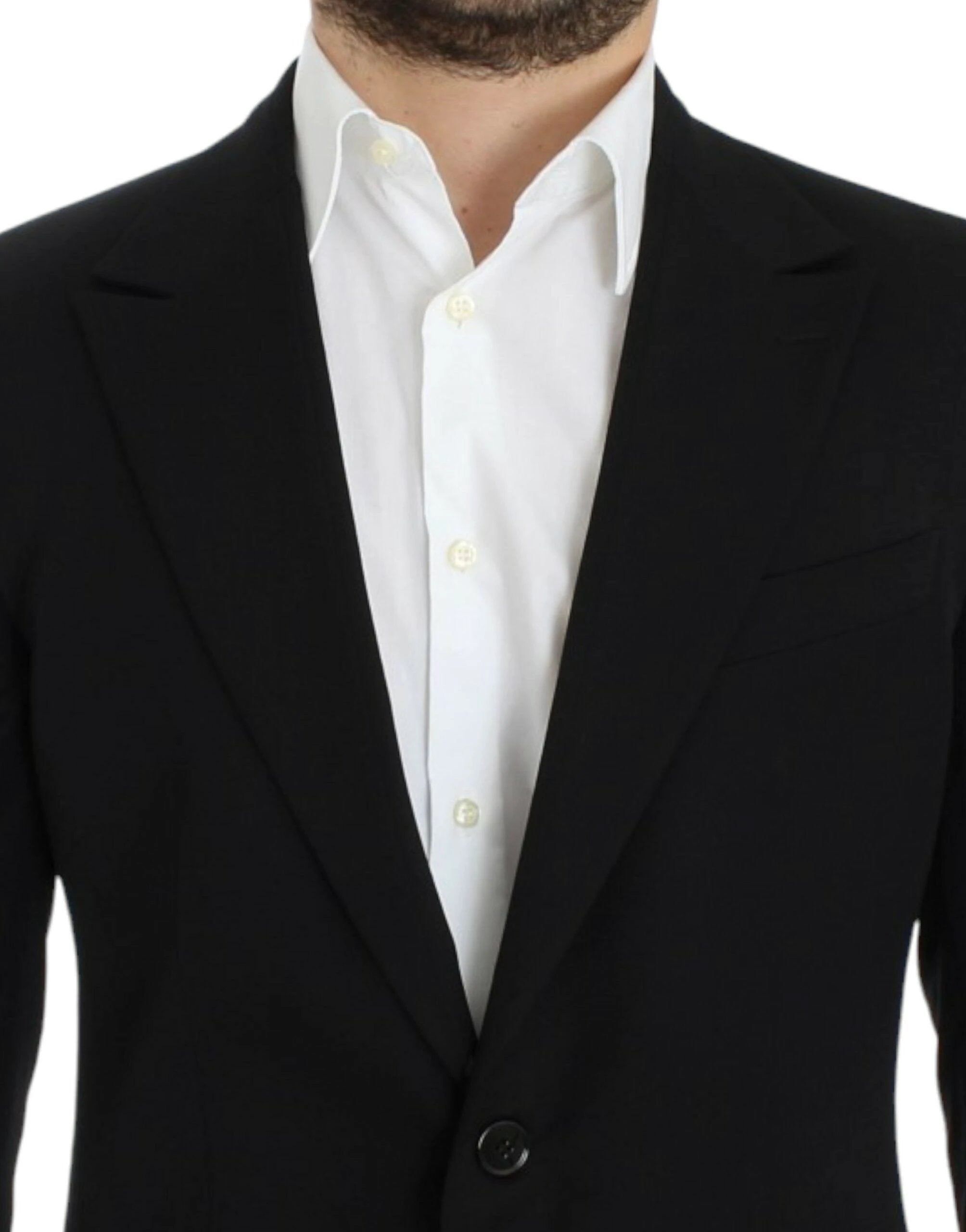 Dolce & Gabbana Black wool slim fit blazer by Dolce & Gabbana