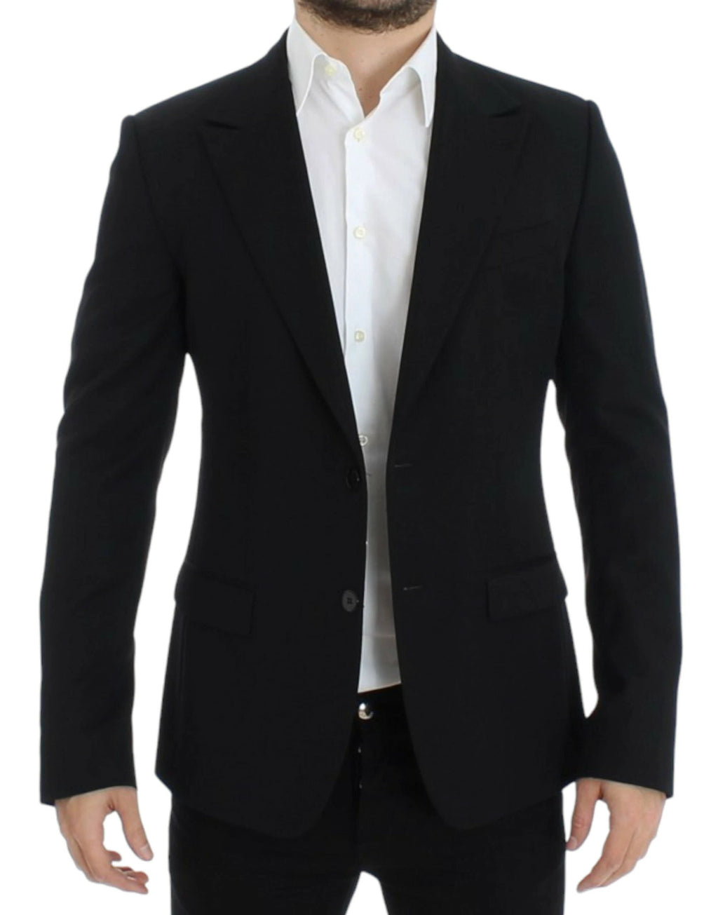 Dolce & Gabbana Black wool slim fit blazer by Dolce & Gabbana