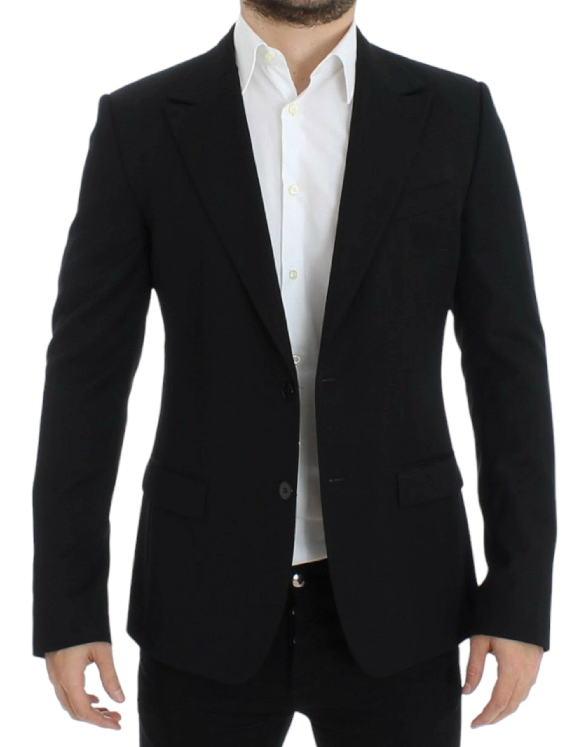 Dolce & Gabbana Black wool slim fit blazer by Dolce & Gabbana