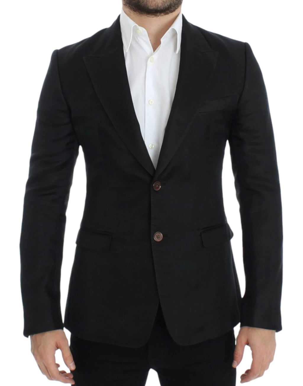 Dolce & Gabbana Black silk slim fit blazer by Dolce & Gabbana