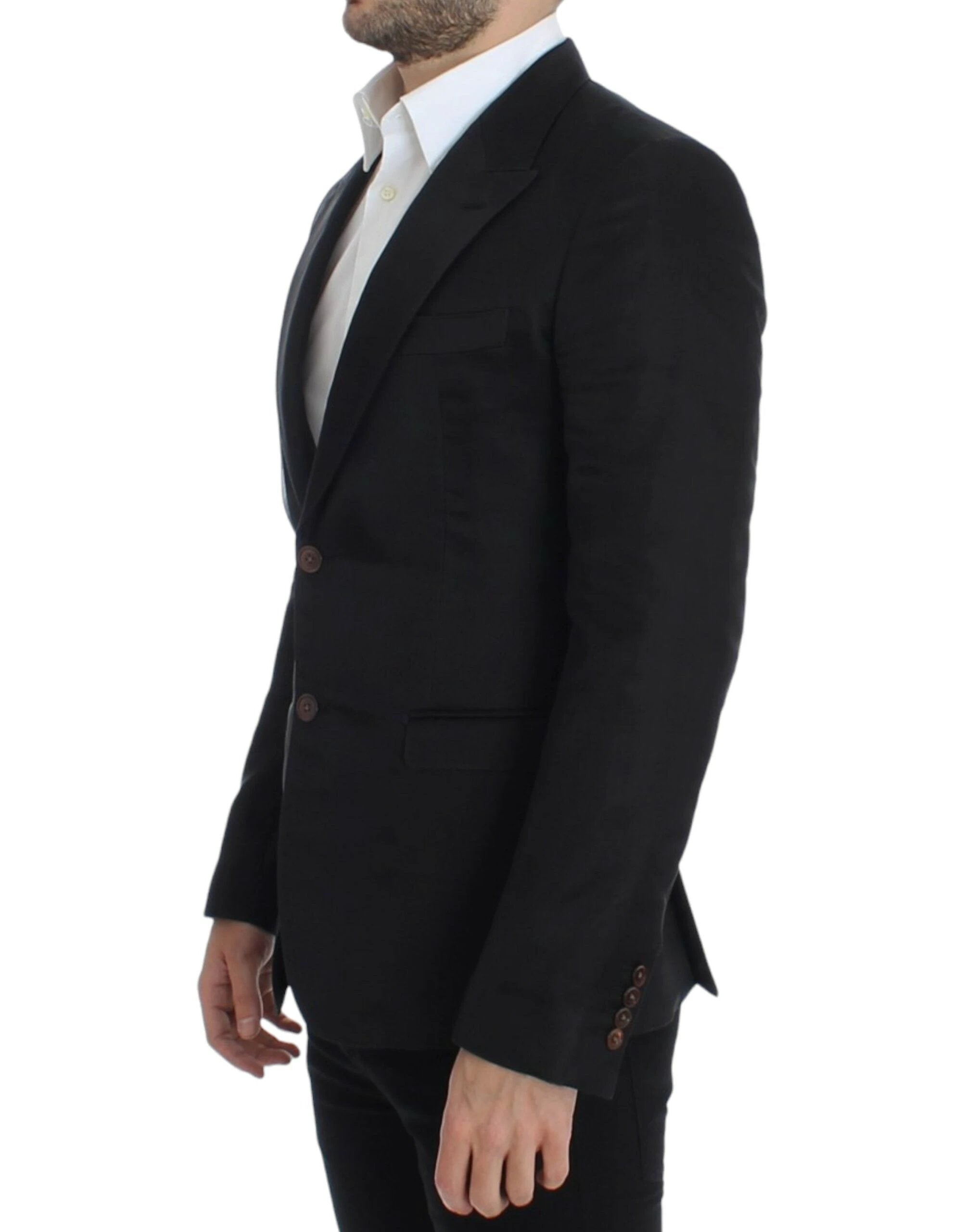 Dolce & Gabbana Black silk slim fit blazer by Dolce & Gabbana