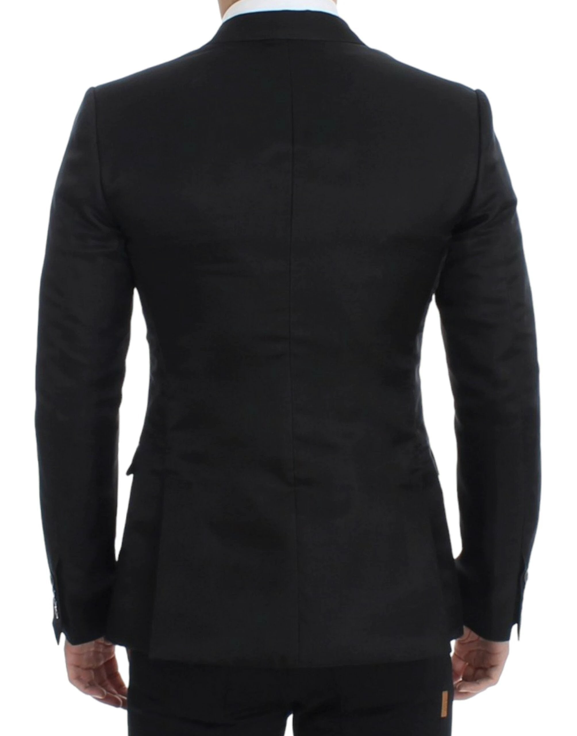 Dolce & Gabbana Black silk slim fit blazer by Dolce & Gabbana