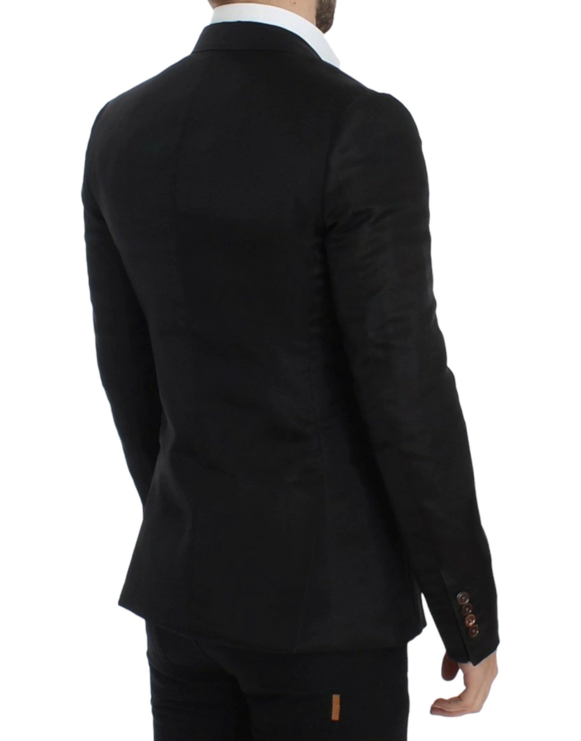Dolce & Gabbana Black silk slim fit blazer by Dolce & Gabbana