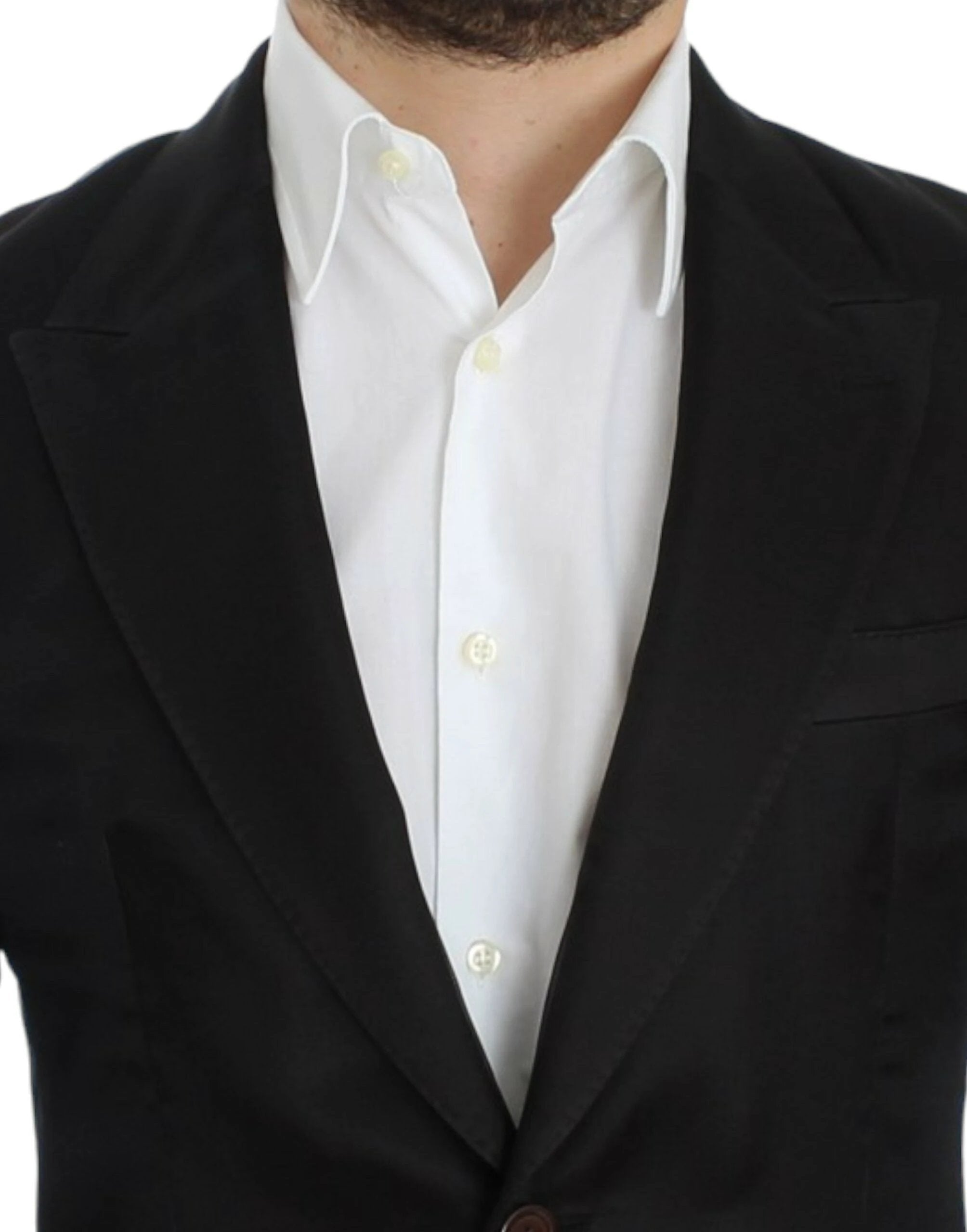 Dolce & Gabbana Black silk slim fit blazer by Dolce & Gabbana