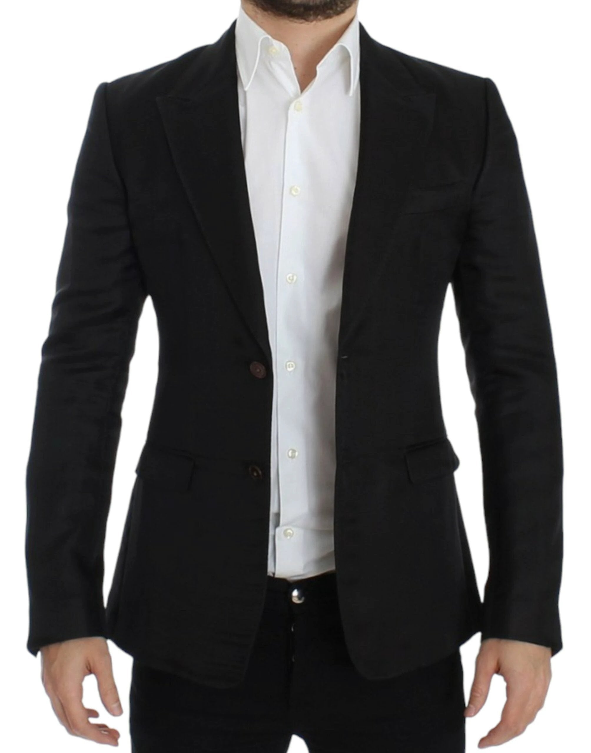 Dolce & Gabbana Black silk slim fit blazer by Dolce & Gabbana