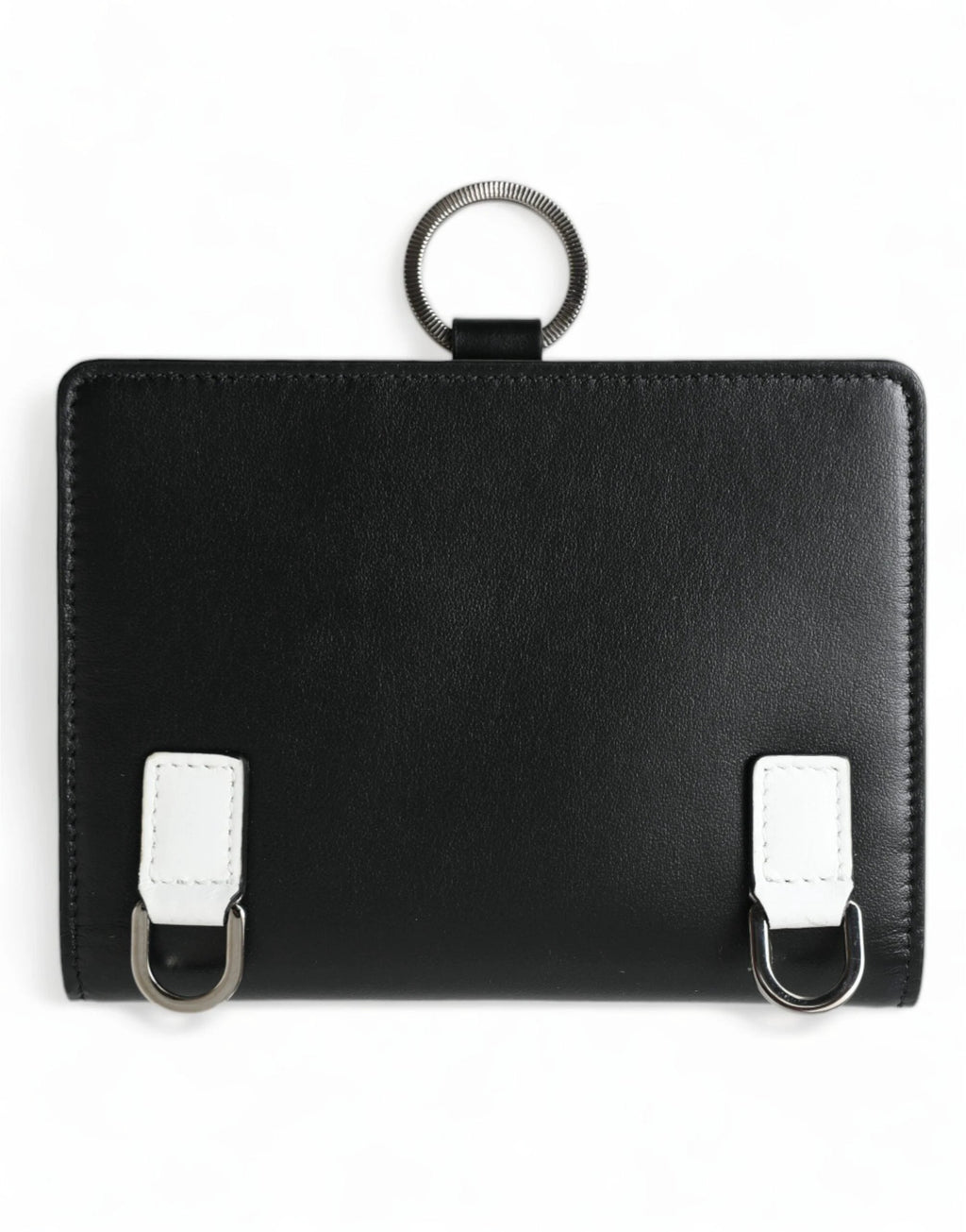 Dolce & Gabbana Black Leather Crystal Embellished Card Holder Wallet by Dolce & Gabbana