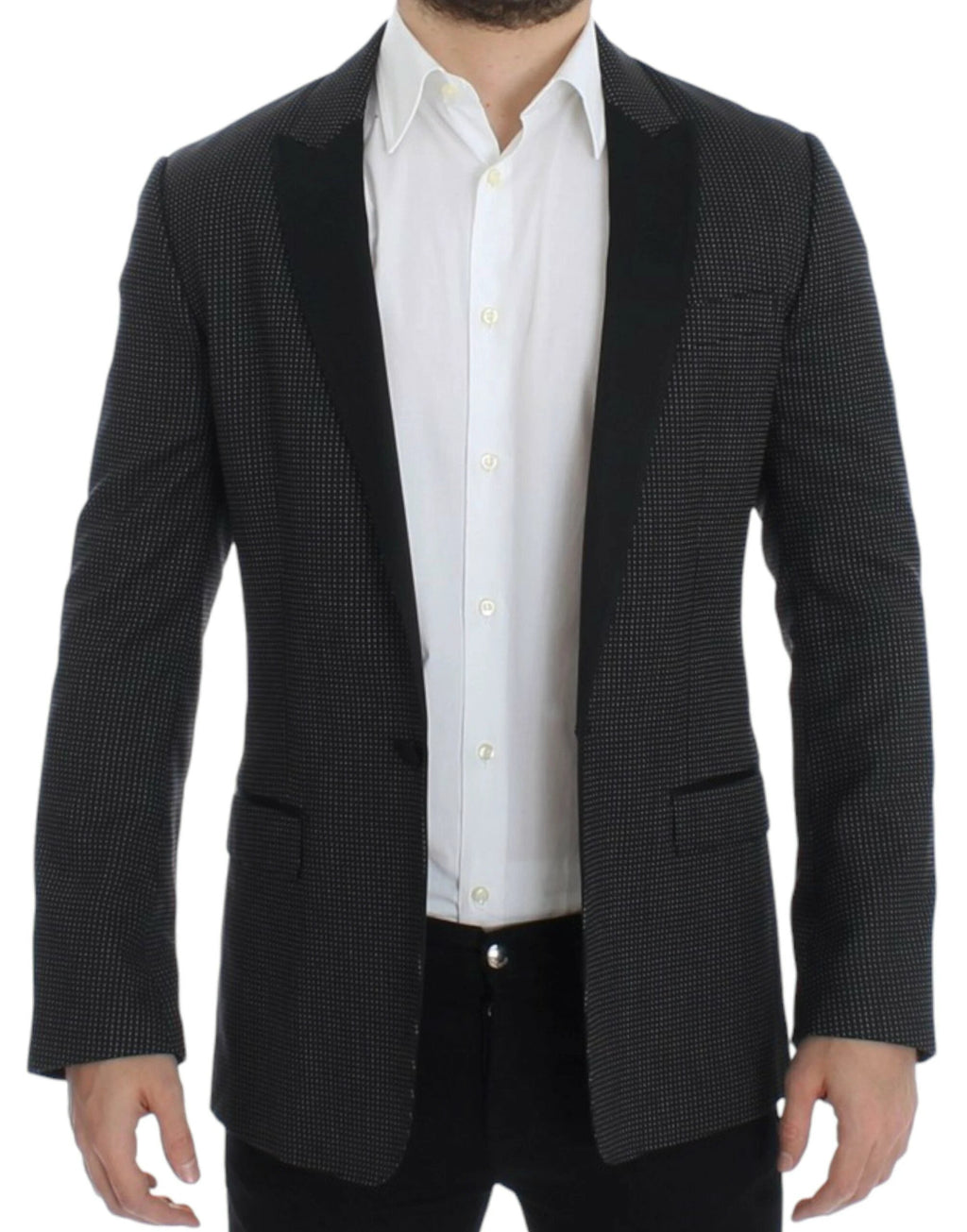 Dolce & Gabbana Black wool slim MARTINI blazer by Dolce & Gabbana