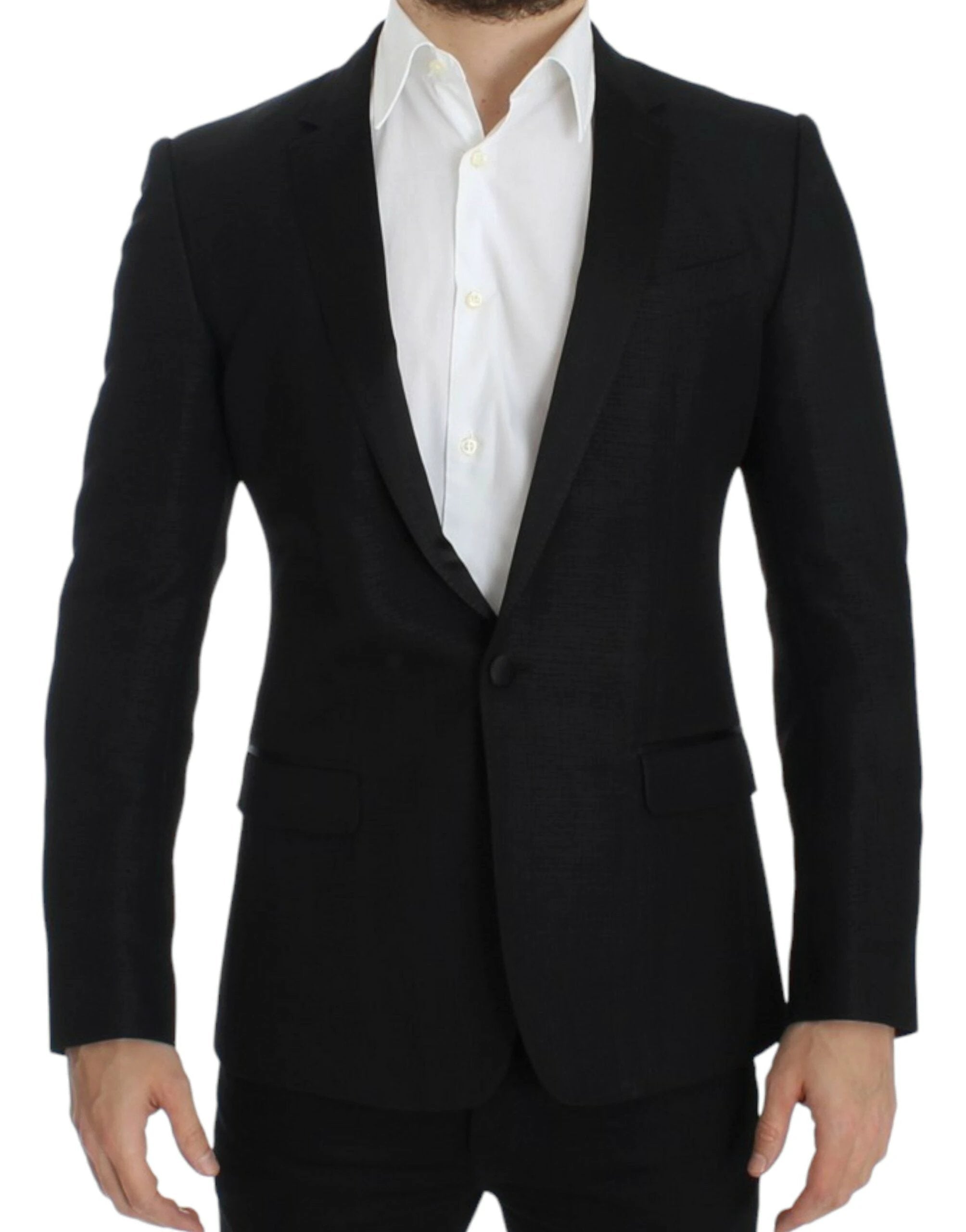 Dolce & Gabbana Black wool MARTINI slim blazer by Dolce & Gabbana