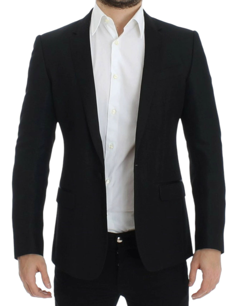 Dolce & Gabbana Black wool MARTINI slim blazer by Dolce & Gabbana