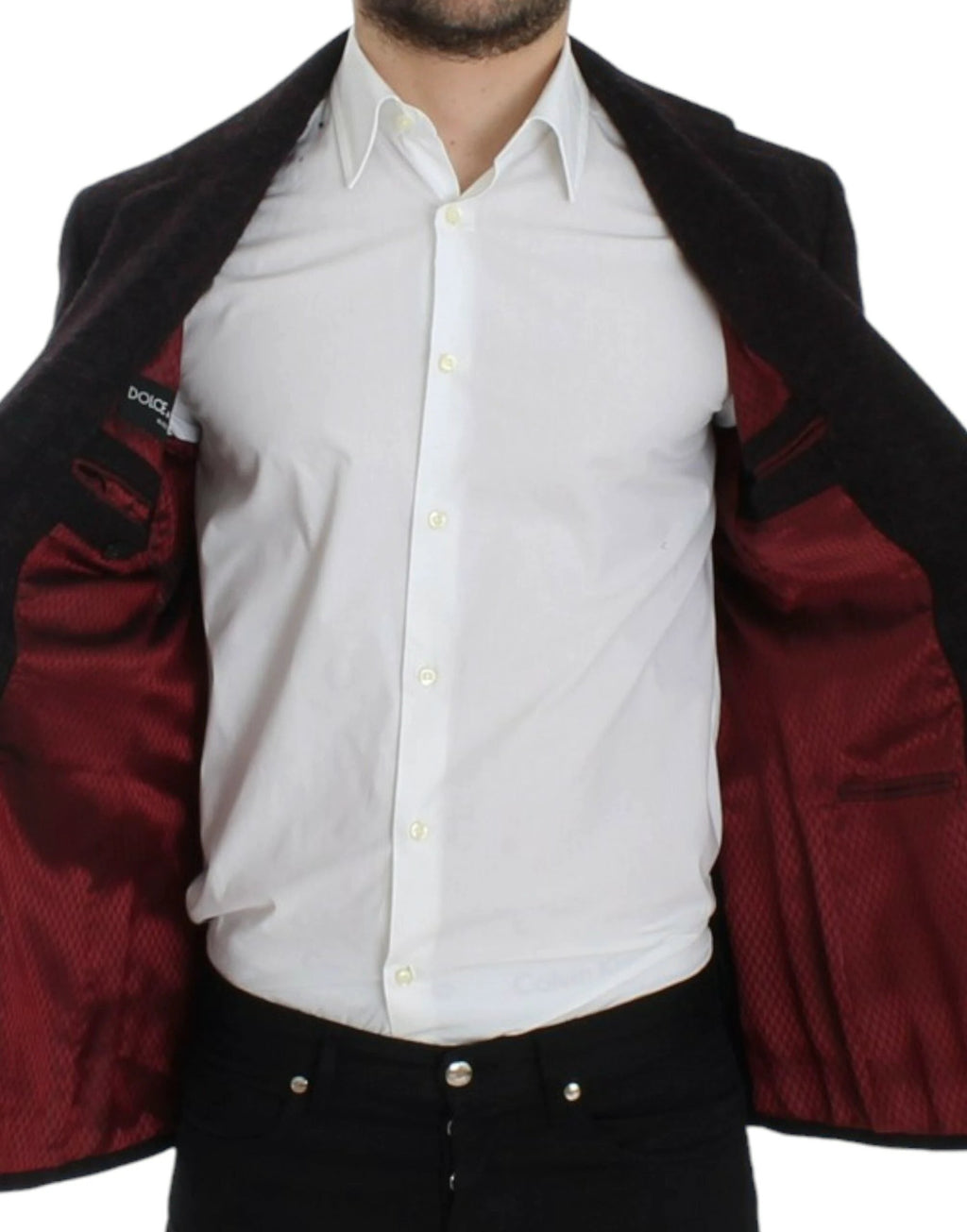 Dolce & Gabbana Bordeaux alpaga two button blazer by Dolce & Gabbana