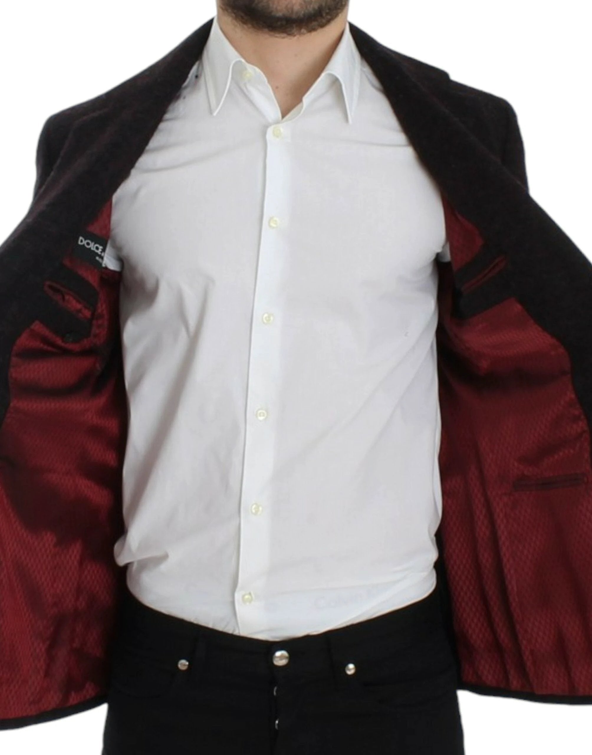 Dolce & Gabbana Bordeaux alpaga two button blazer by Dolce & Gabbana