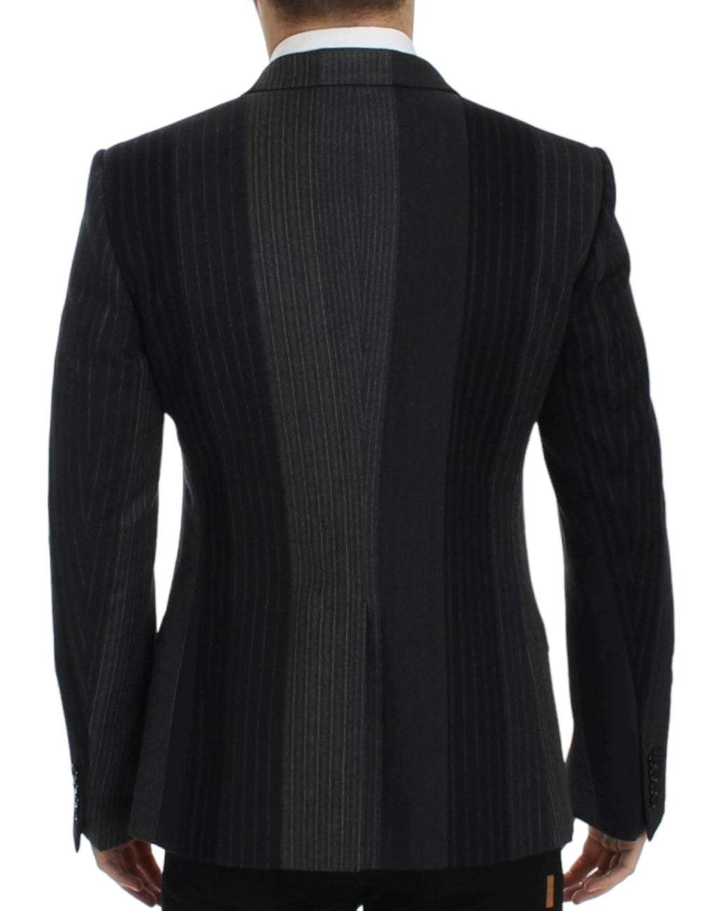 Dolce & Gabbana Gray striped wool stretch blazer by Dolce & Gabbana