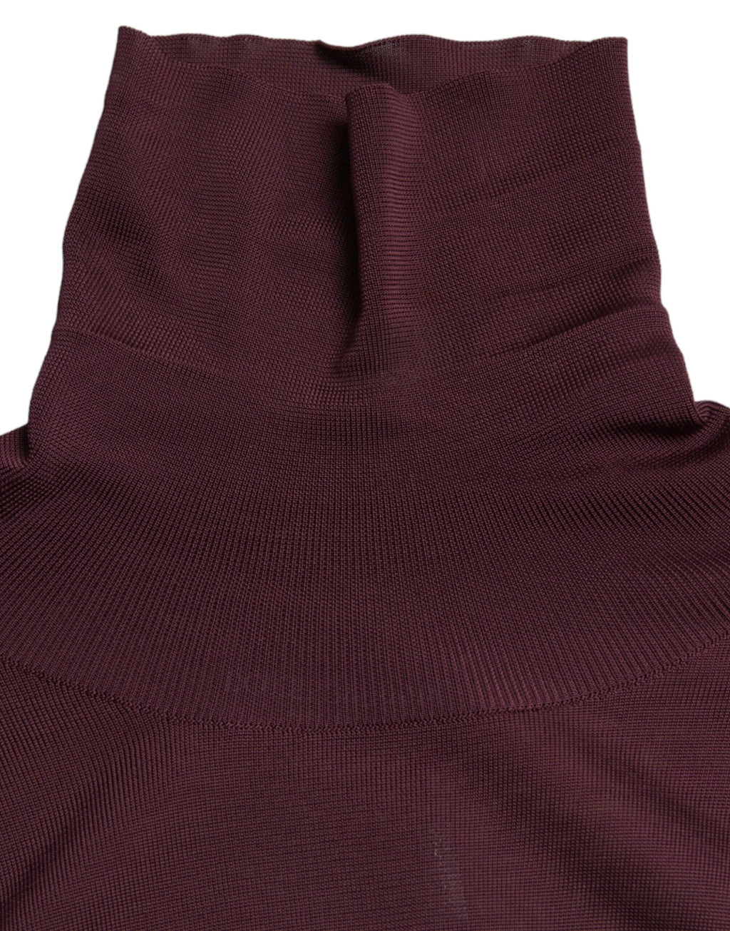 Dolce & Gabbana Maroon Viscose Turtleneck Pullover Sweater by Dolce & Gabbana