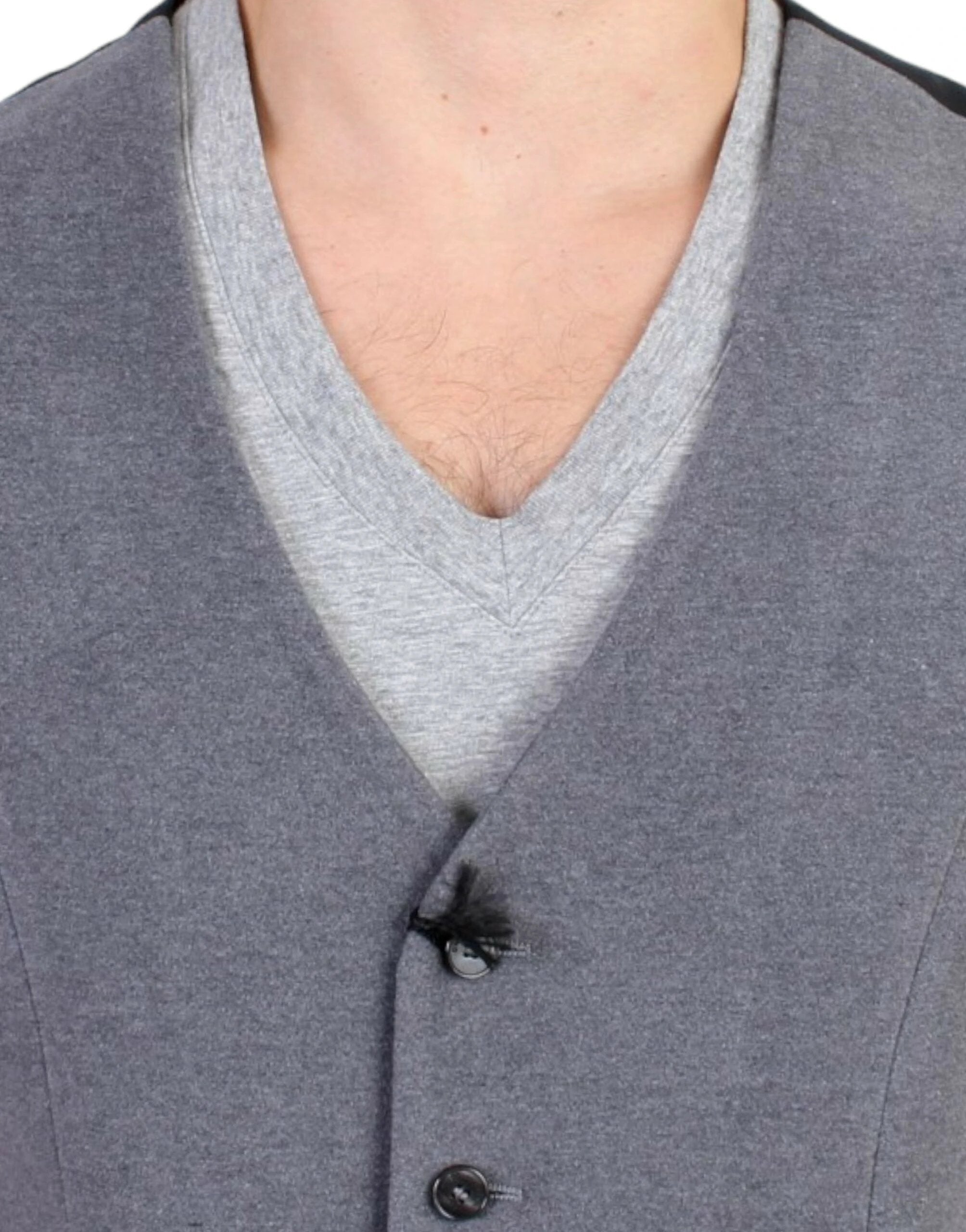 Costume National Gray cotton blend casual vest by Costume National