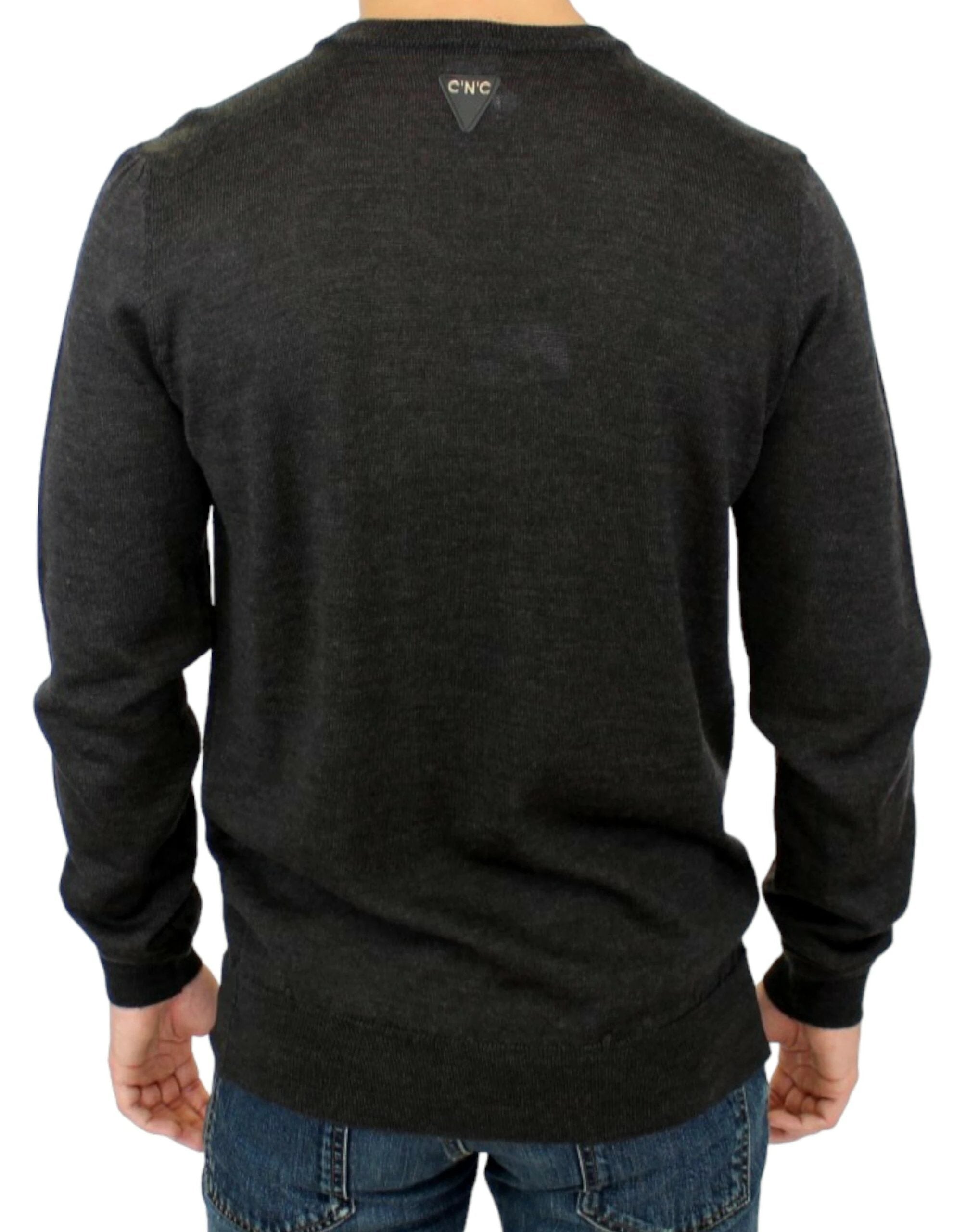Costume National Gray crewneck pullover sweater by Costume National