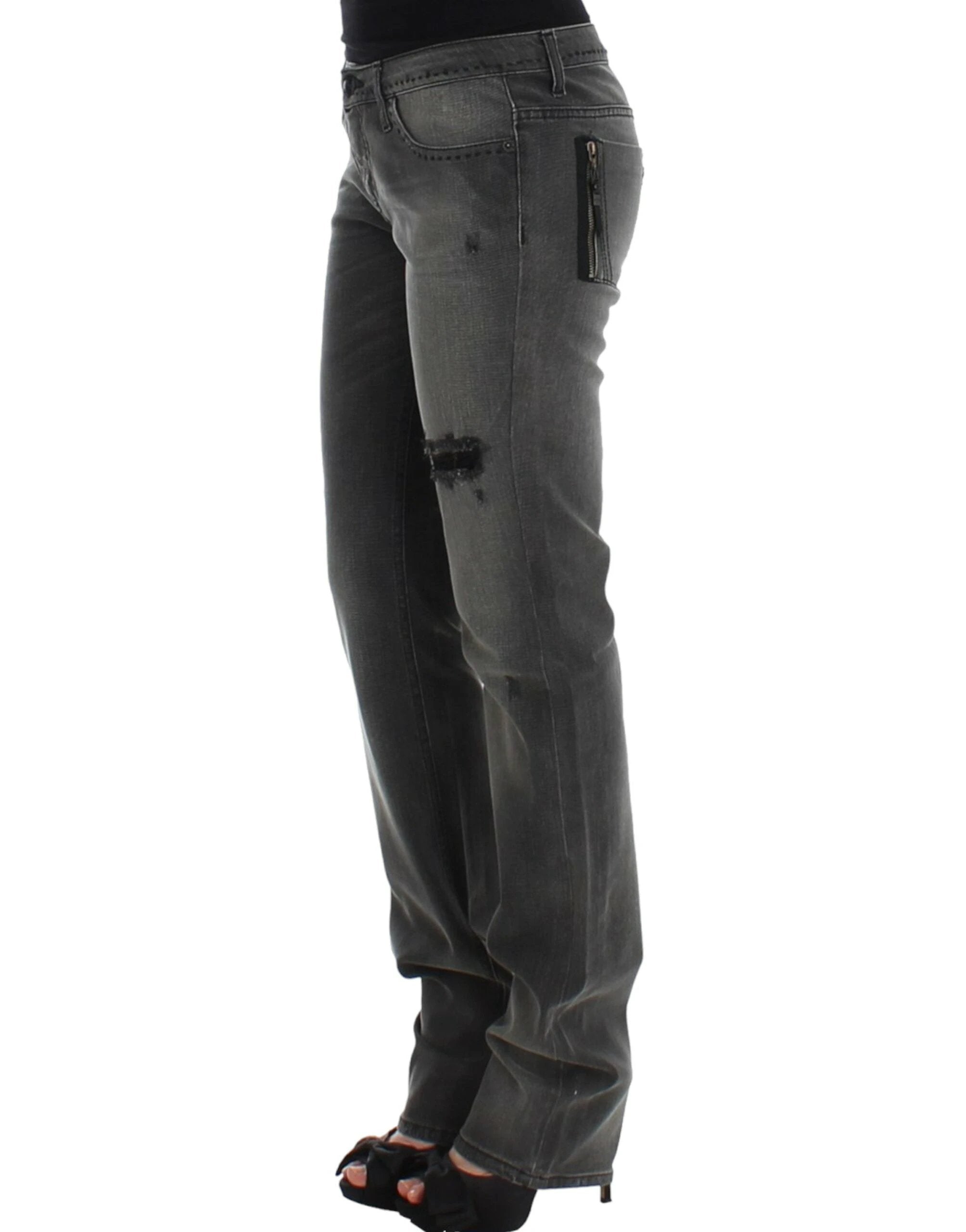 Costume National Gray straight leg jeans by Costume National