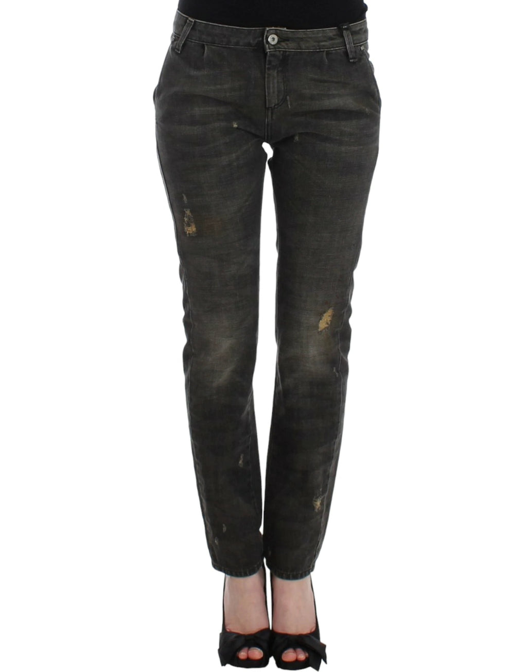 Costume National Gray distressed jeans by Costume National