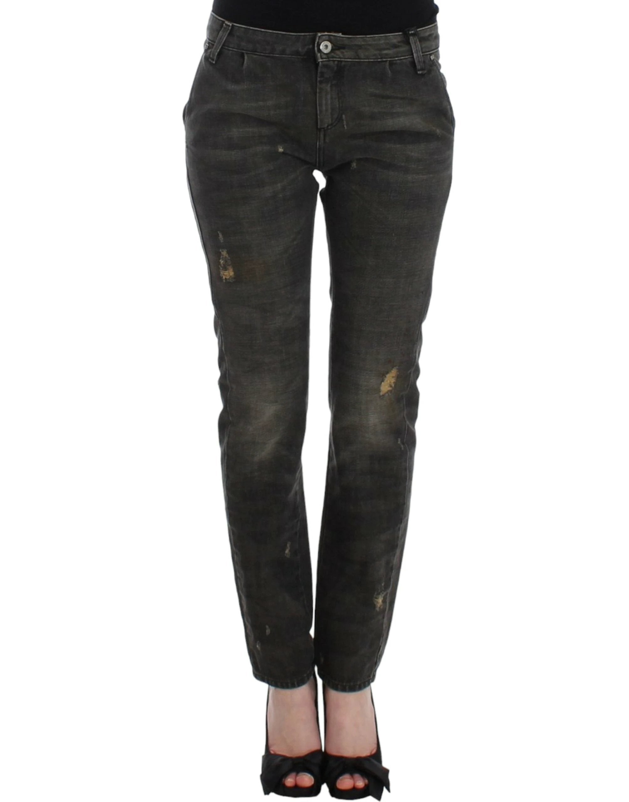 Costume National Gray distressed jeans by Costume National