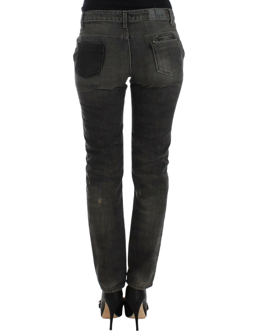 Costume National Gray distressed jeans by Costume National