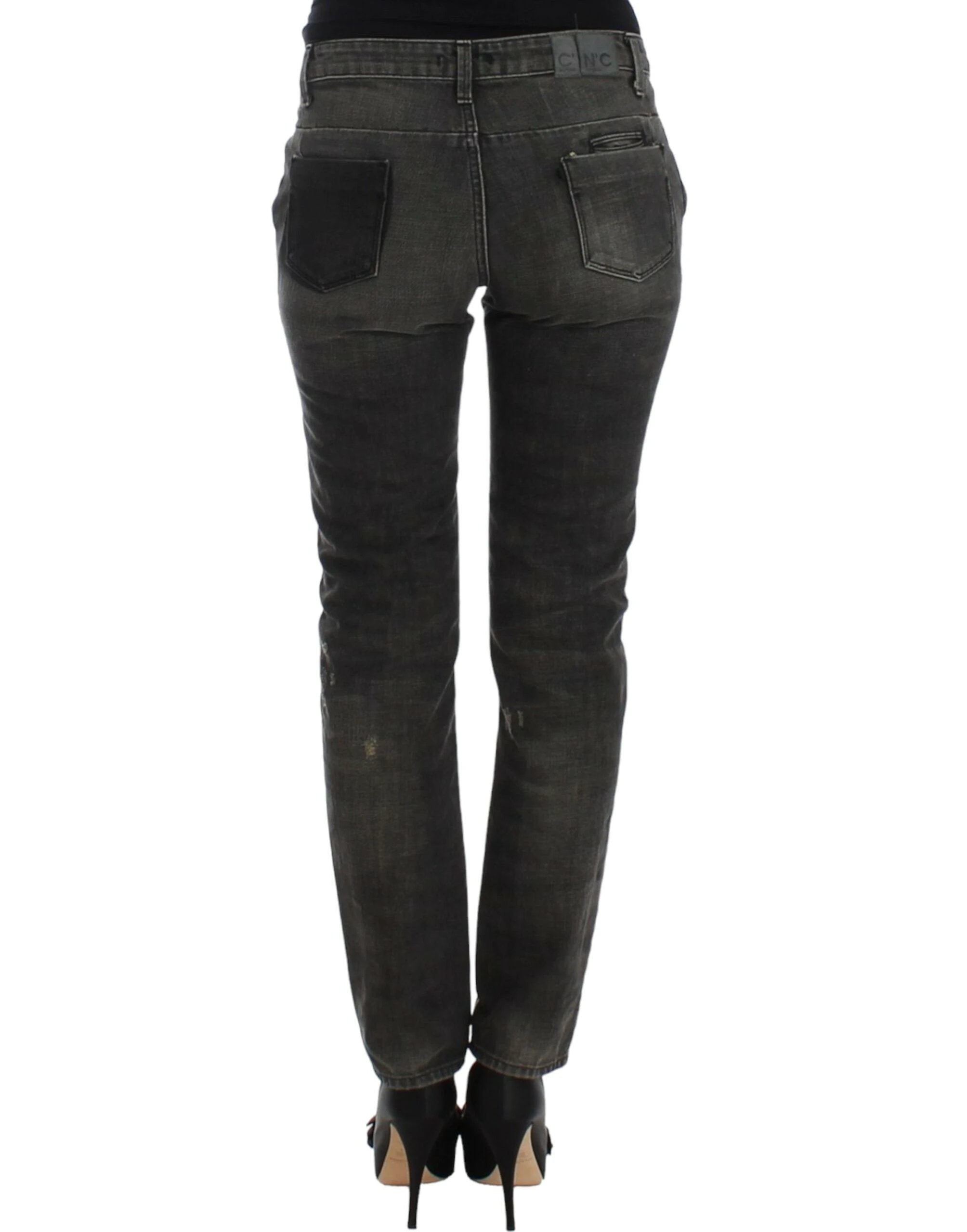 Costume National Gray distressed jeans by Costume National