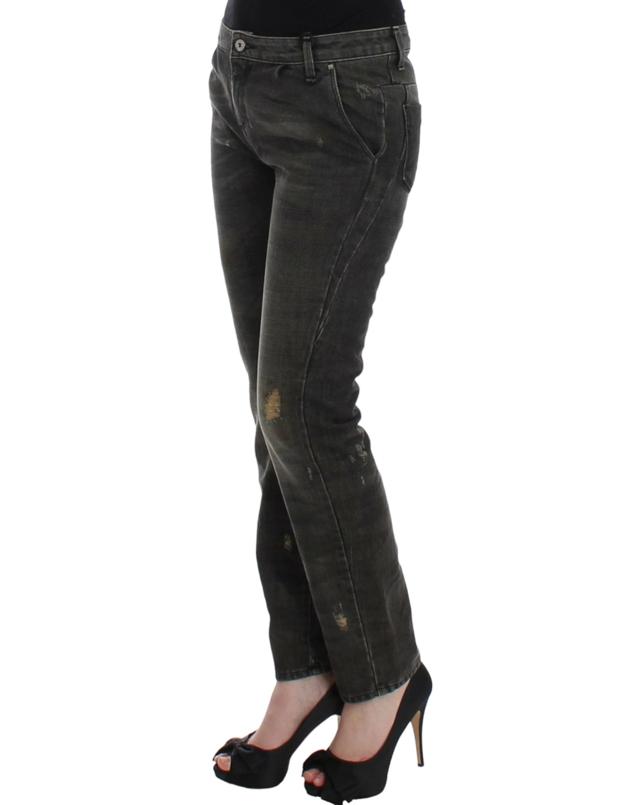 Costume National Gray distressed jeans by Costume National