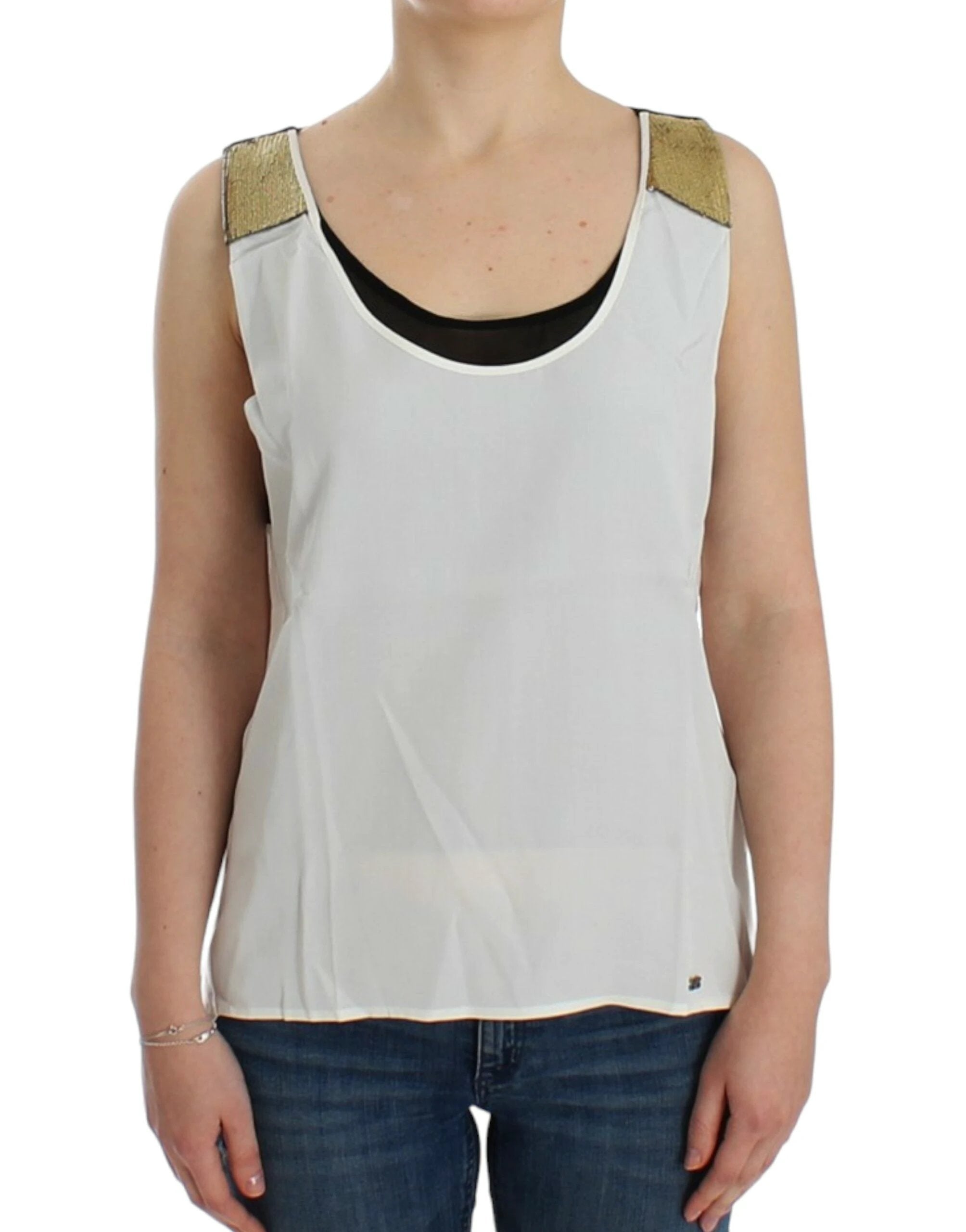 Costume National White sleeveless top by Costume National