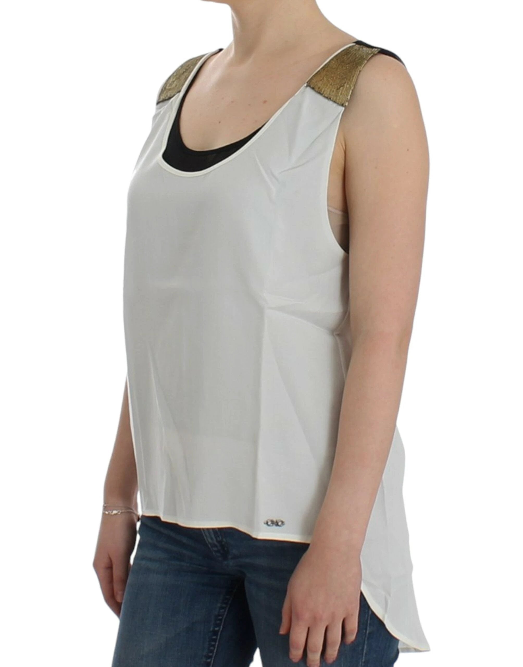 Costume National White sleeveless top by Costume National
