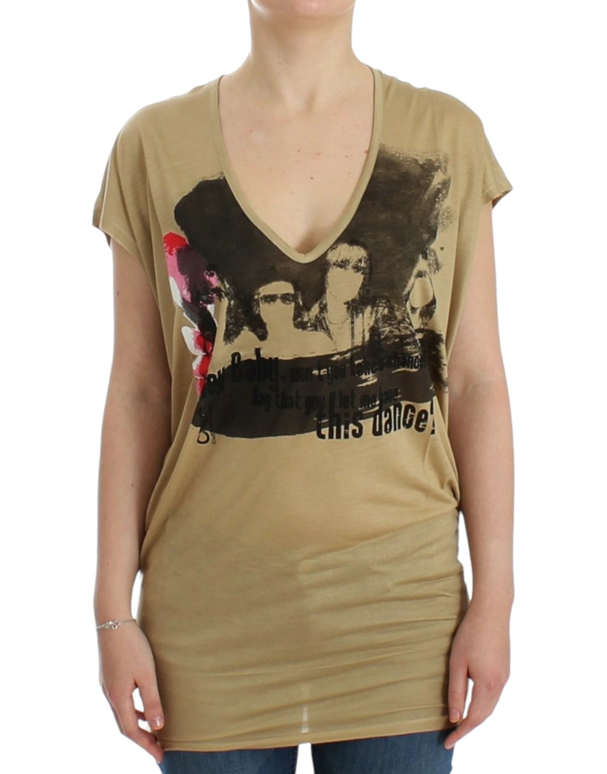 Costume National Beige motive print t-shirt by Costume National