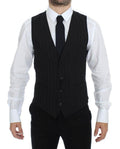 Dolce &amp; Gabbana Gilet sans manches stretch à rayures noires