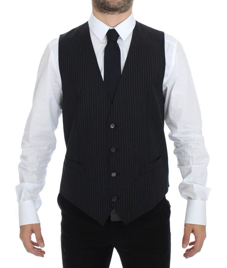 Dolce & Gabbana Gray Stretch Formal Dress Vest Gilet by Dolce & Gabbana